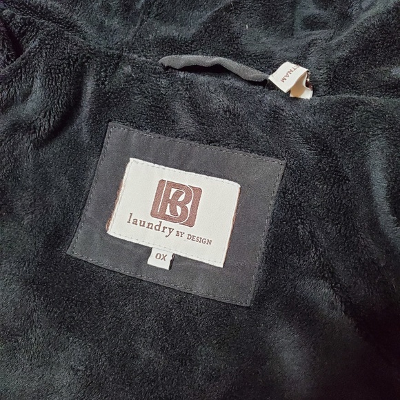 Laundry by Design Black Hooded Quilted Jacket Size OX - Picture 5 of 10